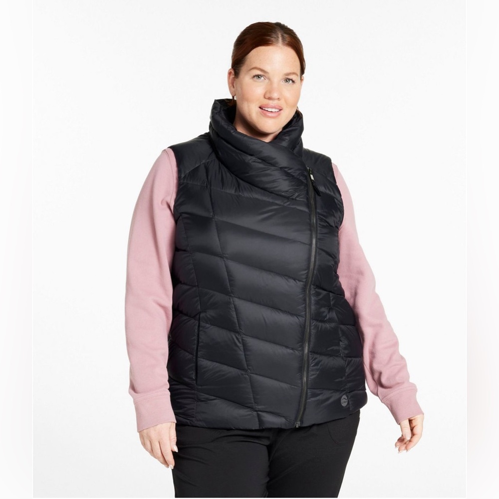 NWT L.L.Bean Women's Boundless Down Puffer Vest | Dark Black | 3x